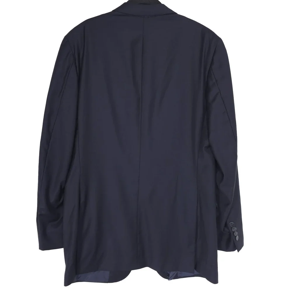 SAMUELSOHN Men's Navy Sport Coat Navy 40L Super 120s Wool UNION MADE UTIS CANADA